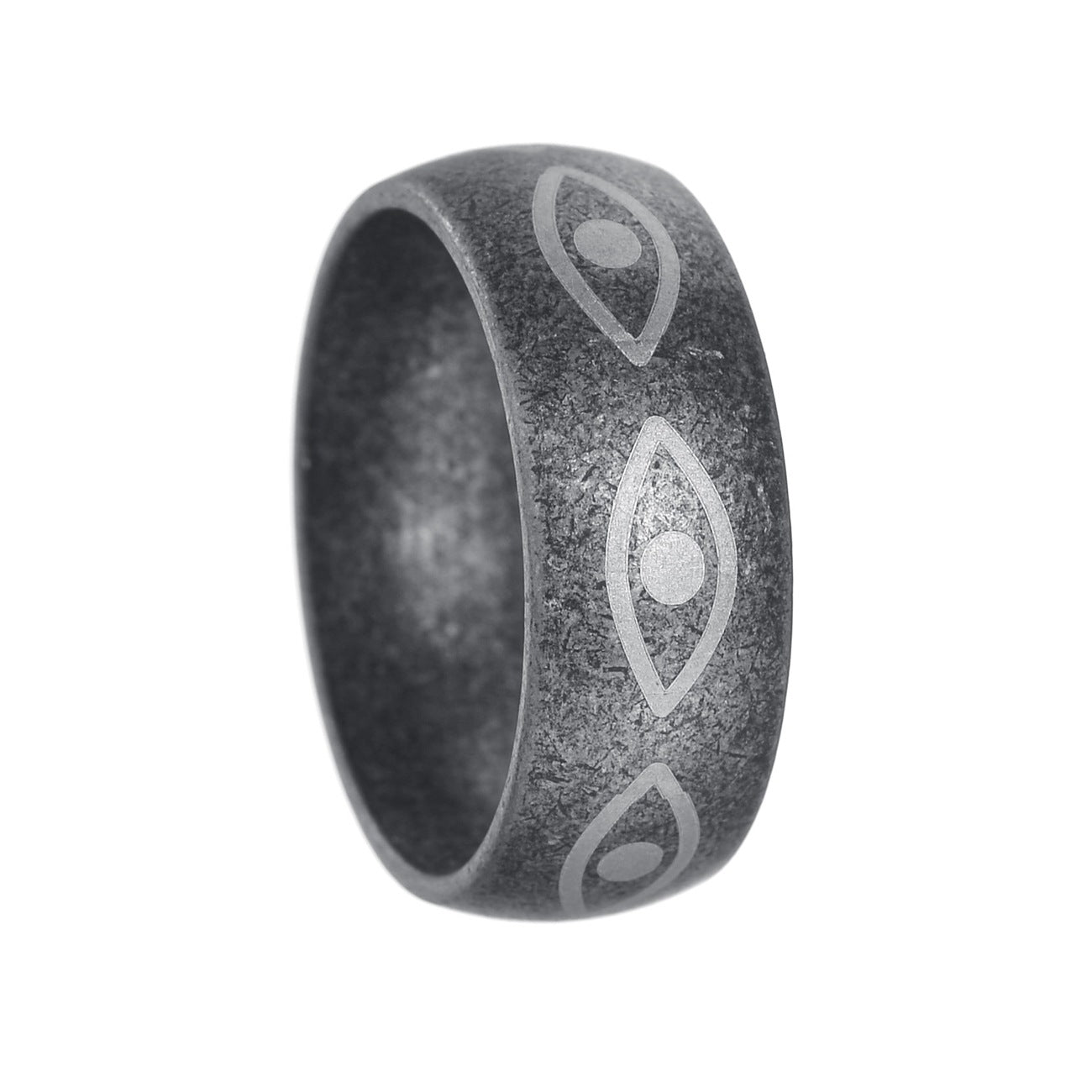 Planderful Devils Eye Ring Steel Unisex Protection Jewelry Mens Retro Style Everyday Genie