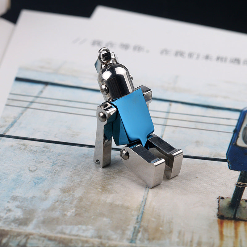 1. Planderful Stainless Steel Robot Necklace for Men Movable Hands and Feet Pendant