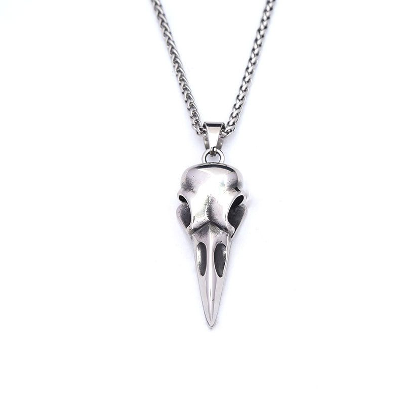 Explosive Stainless Steel Crow Skull Head Pendant Jewelry