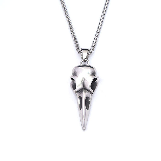 Explosive Stainless Steel Crow Skull Head Pendant Jewelry