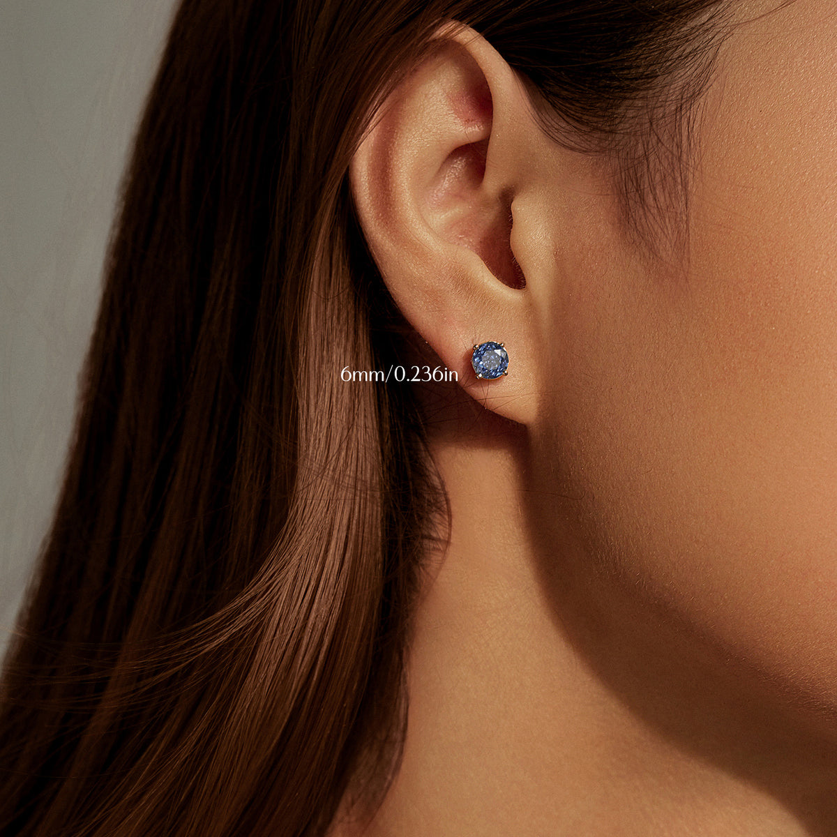 925 Sterling Silver Tanzanite-Color Rose-Cut Stud Earrings