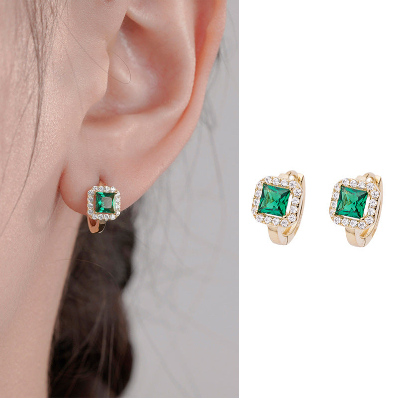 Stud Earrings Wholesale S925 Sterling Silver Zircon Luxury