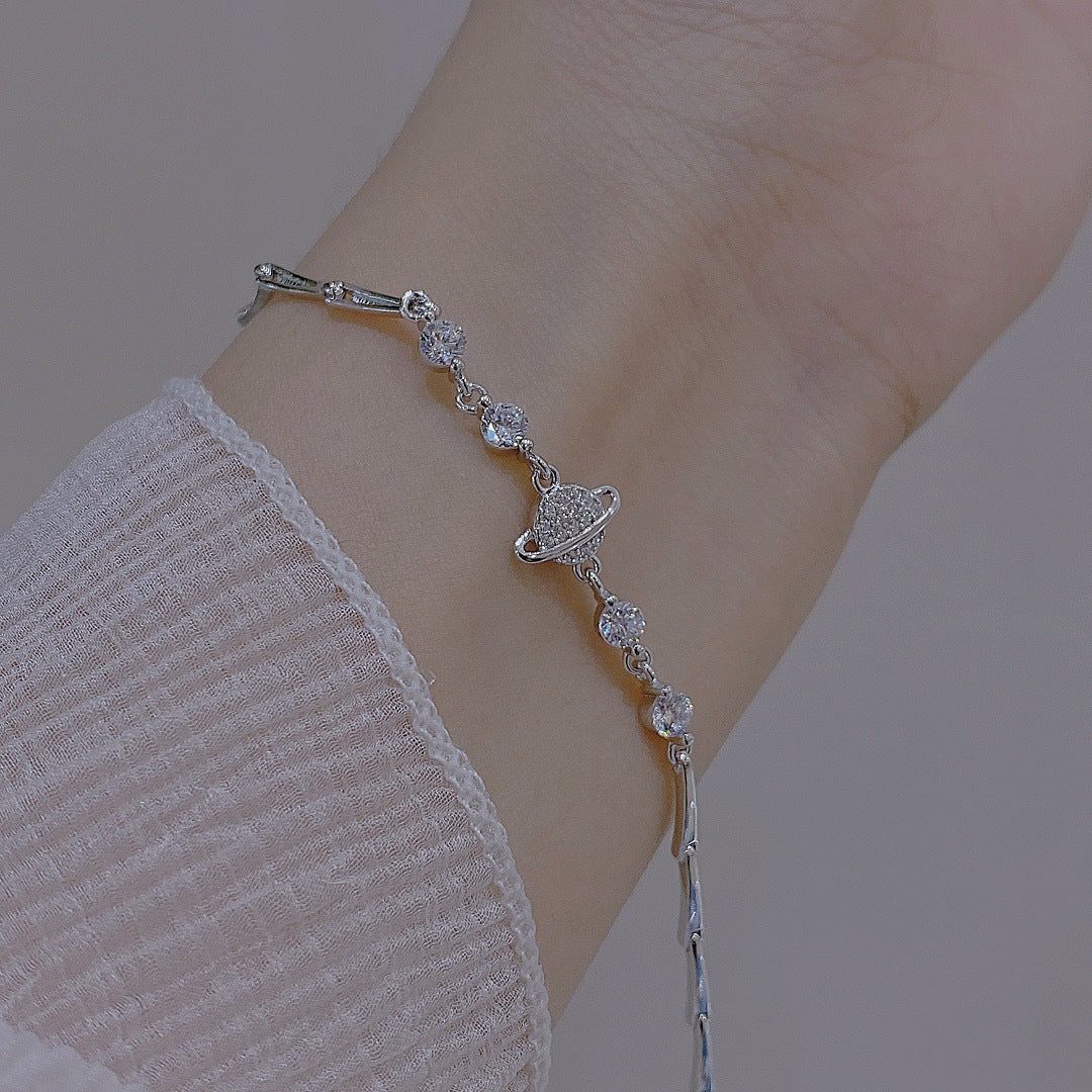 Planet Contemporary 925 Sterling Silver Bracelet