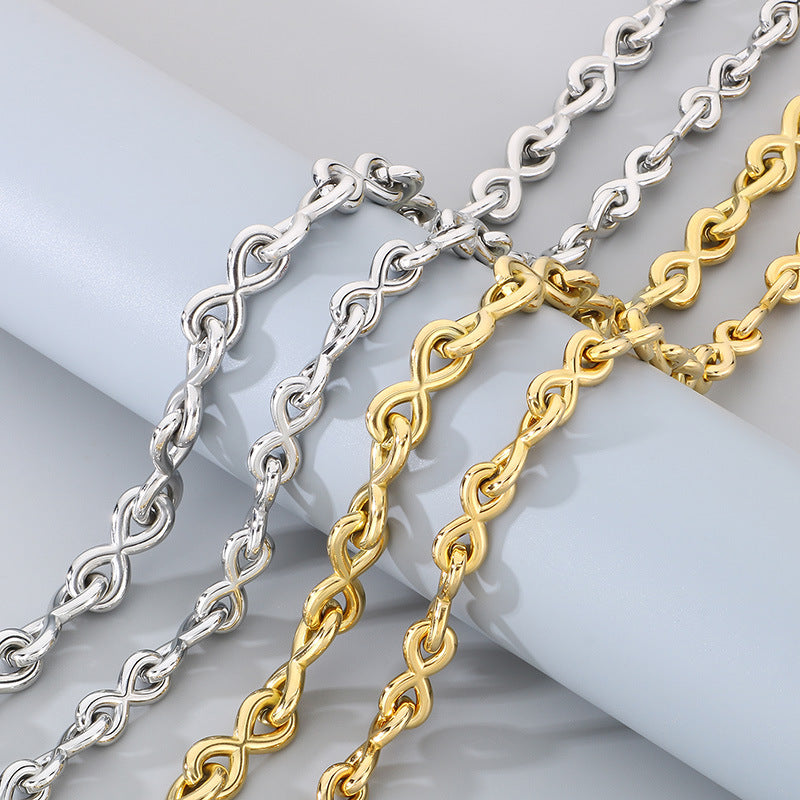 New Fashionable 8 Shape Bracelet And Infinity Necklace Set