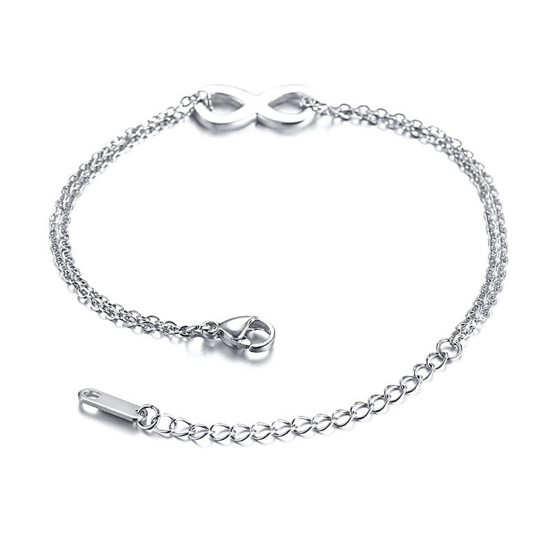 Simple And Fashionable Women's Bracelet Titanium Steel Chain
