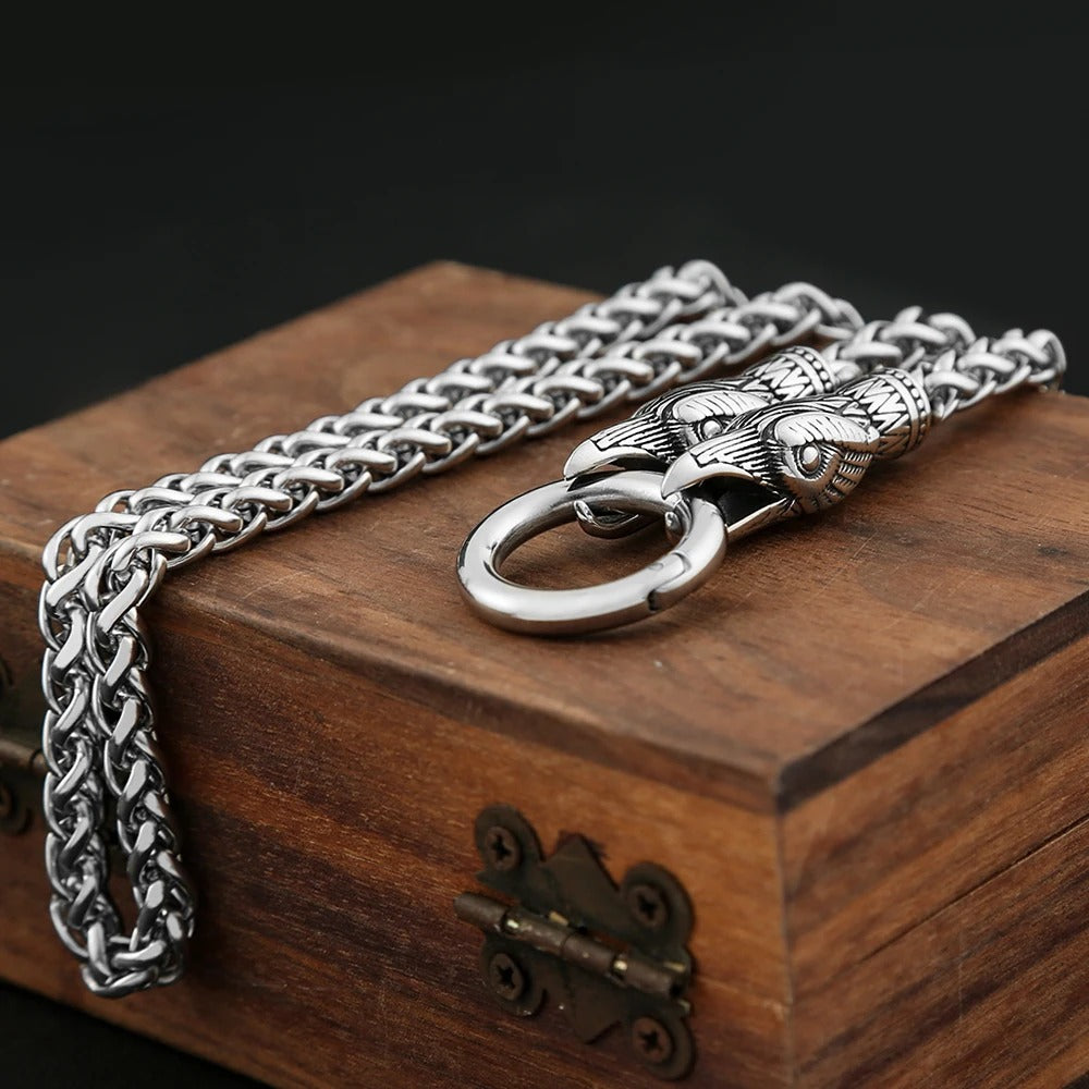 Punk Viking Wolf Stainless Steel Men's Pendant Necklace