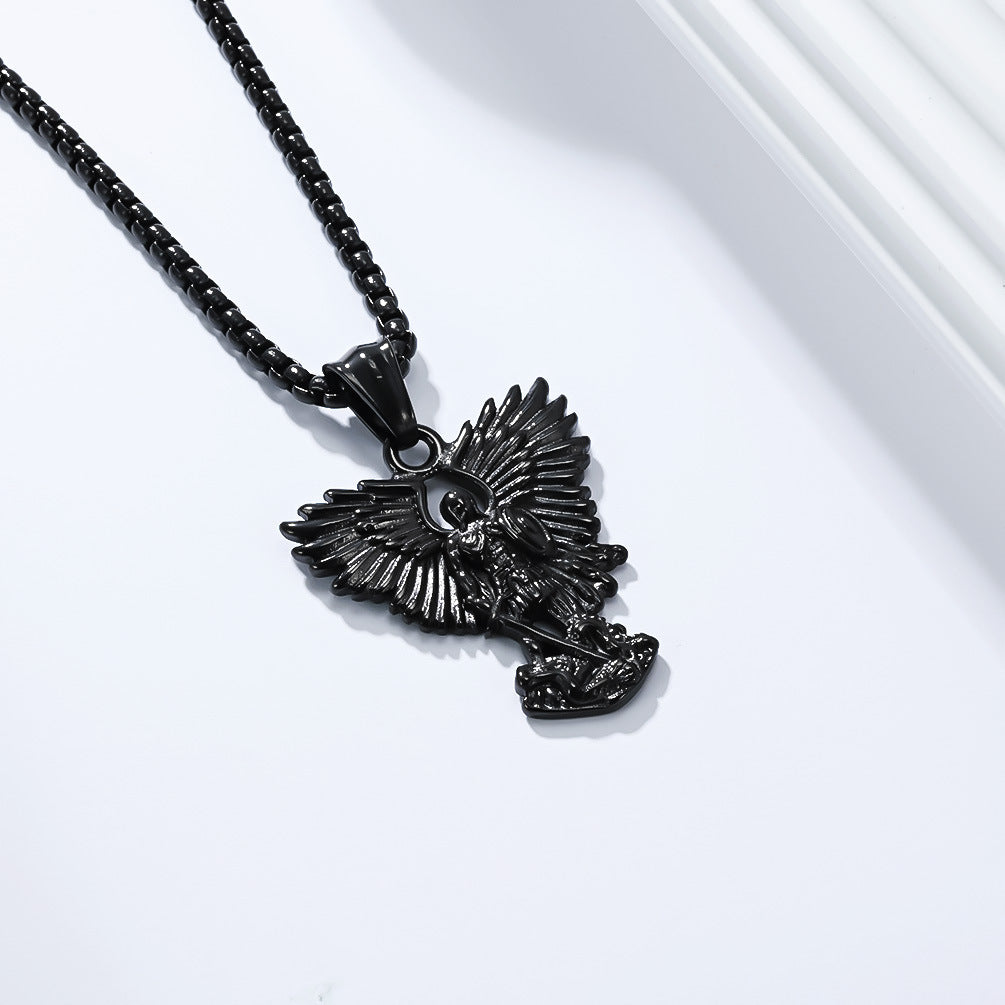 Steel Necklace – Vintage Saint Michael Design For Everyday Wear And Statement Style