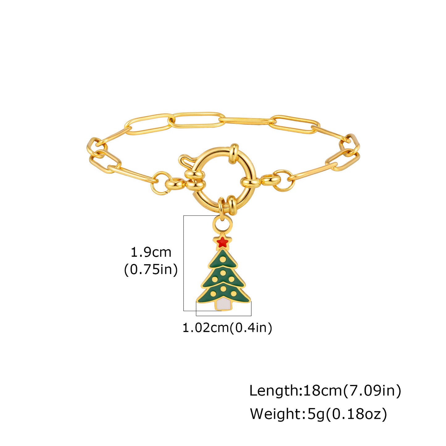 Stainless Steel Autumn & Winter Santa Claus Christmas Tree Snowman Imitation Pearl Necklace