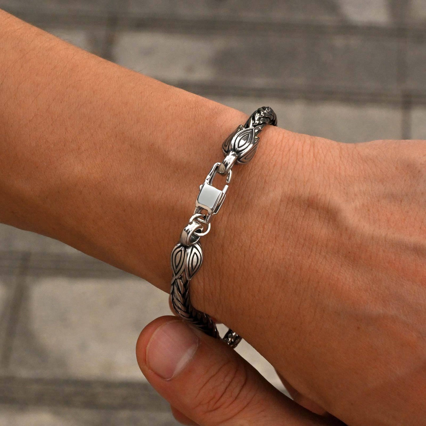 Planderful Men Stainless Steel Hip Hop Bracelet Durable