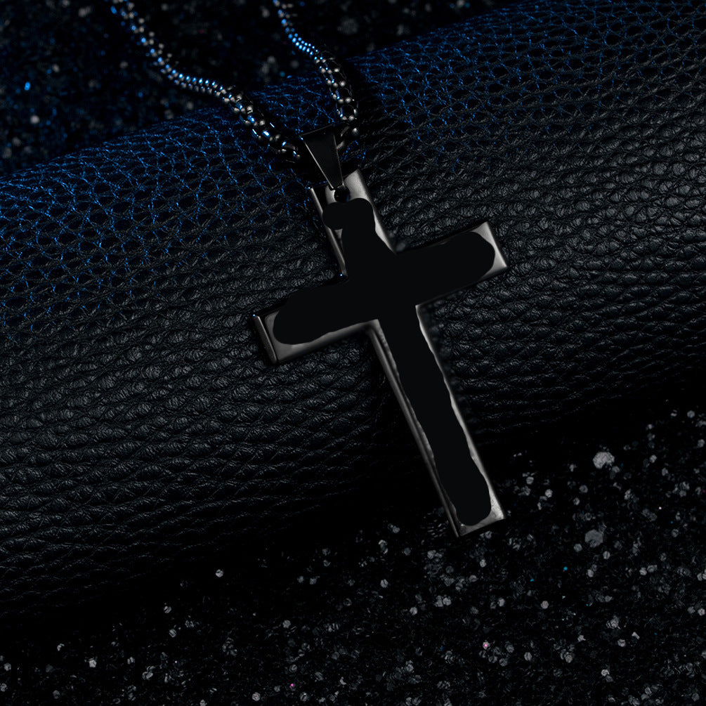 Amazon Titanium Steel Cross Necklace for Men Pendant Jewelry