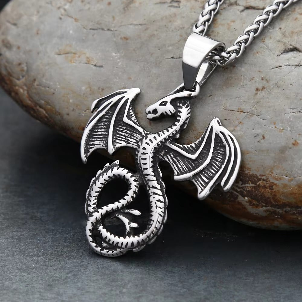 Vintage Viking Stainless Steel Men's Pendant Necklace