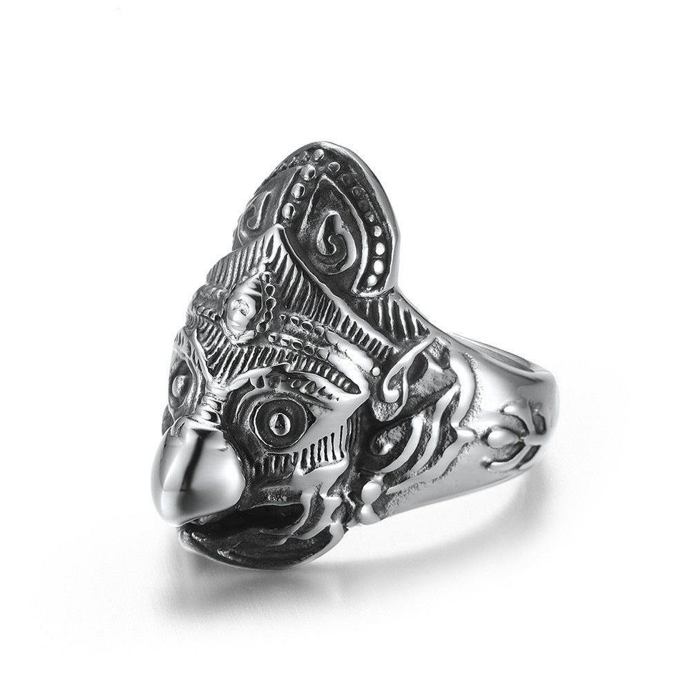 Garuda Golden-Winged Bird Stainless Steel Ring