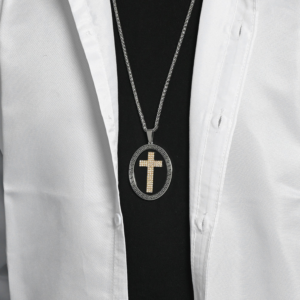 Stainless Steel Cross Vintage Necklace