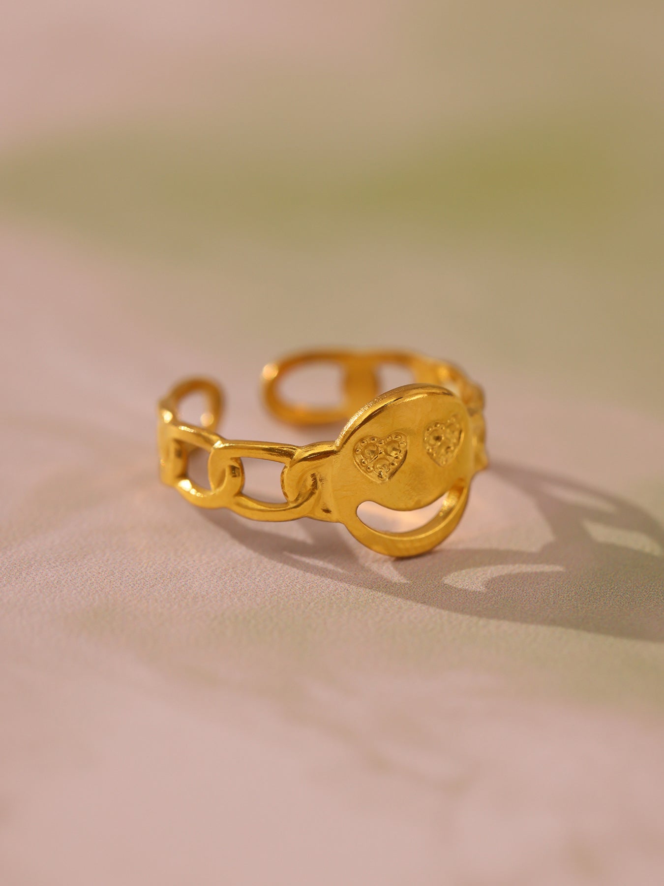 Planderful Geometric Opening Ring For Women Stainless Steel