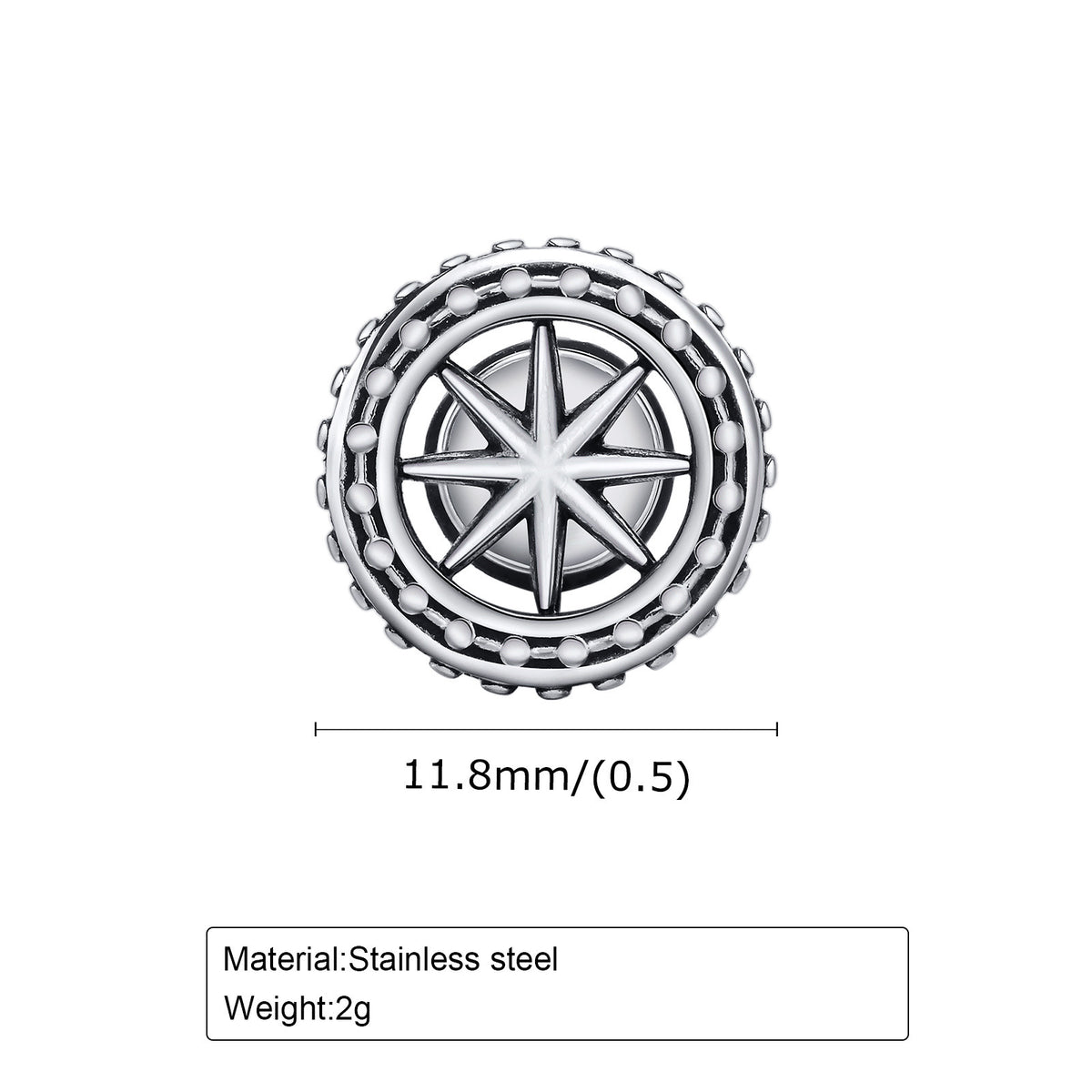 Modern Stainless Steel Earring — Single
