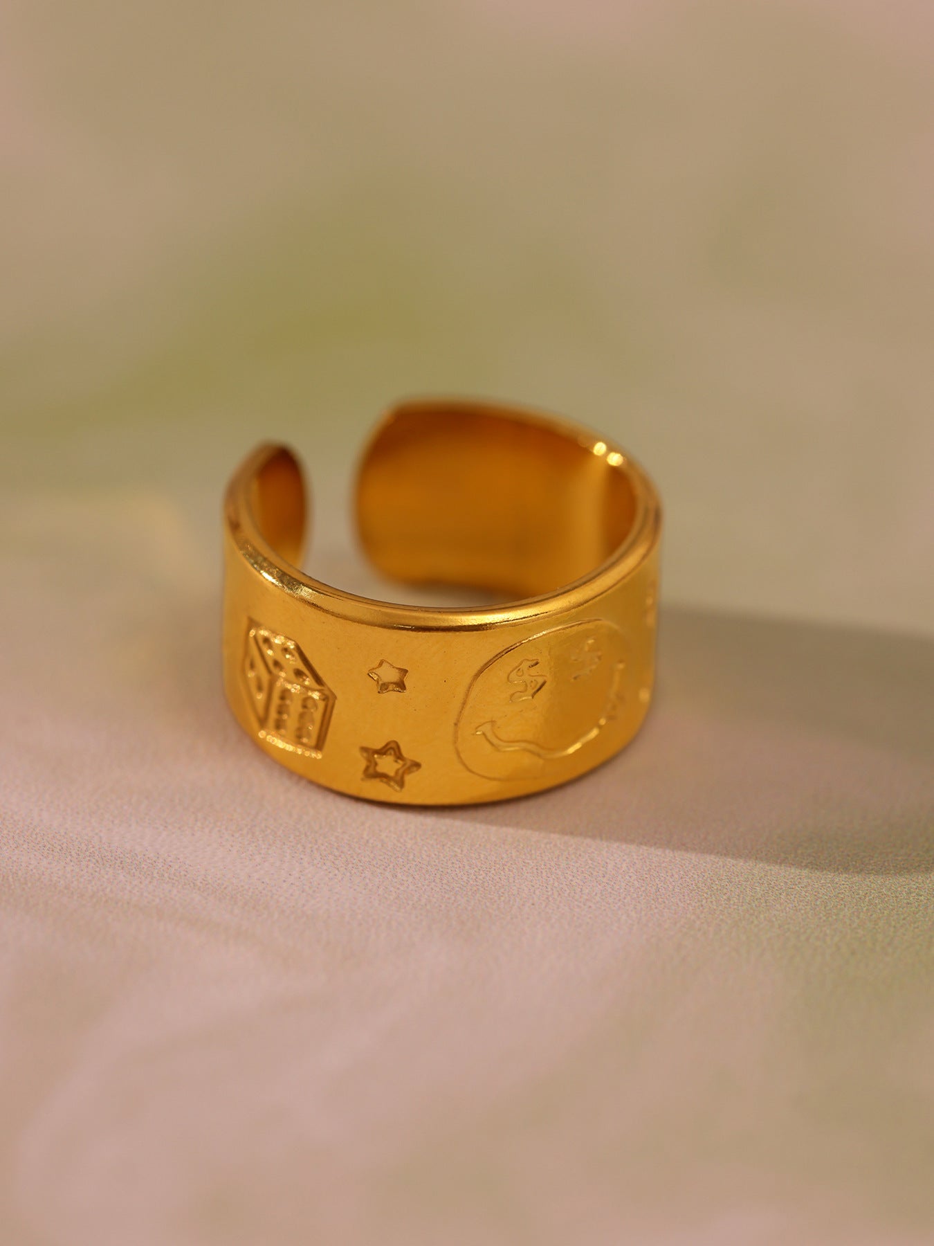 Planderful Open Ring Stainless Steel Ring Unisex Colorfast