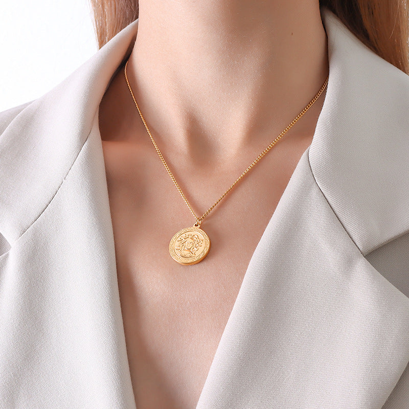 Medusa Goddess Vintage Necklace - Titanium Steel Greek Jewelry