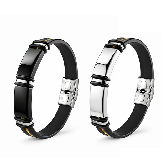 Planderful Stainless Steel Unisex Couple Bracelet Protection Statement Jewelry For Him And Her