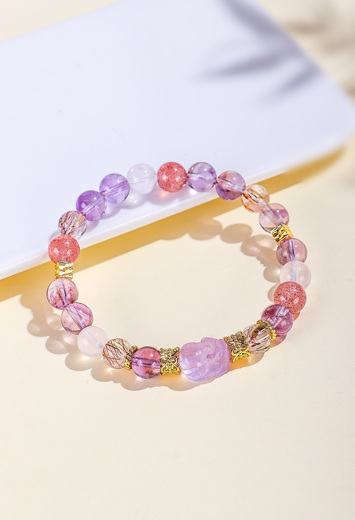 Planderful Fortune's Favor Amethyst Pixiu Bracelet – High-End Crystal Elegance