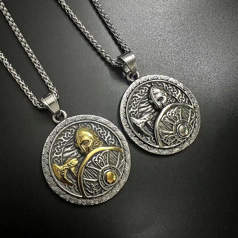 Stainless Steel Necklace - Vintage Nordic Viking Pendant