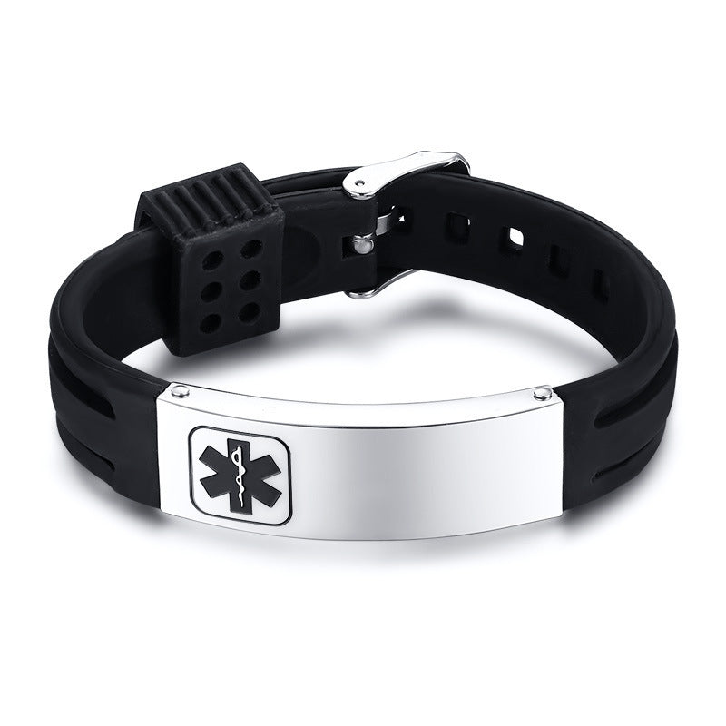 European And American Sports Curved Brand Bracelet Men's Personality