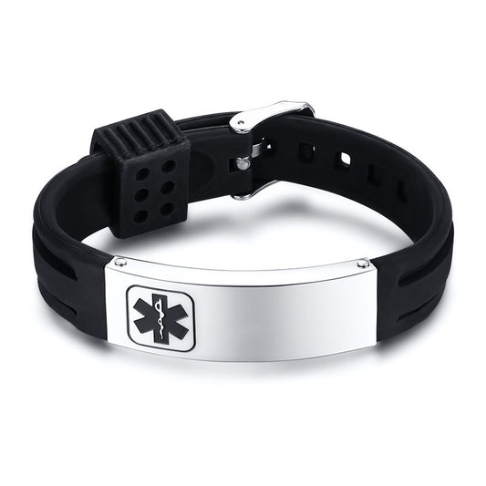 European And American Sports Curved Brand Bracelet Men's Personality