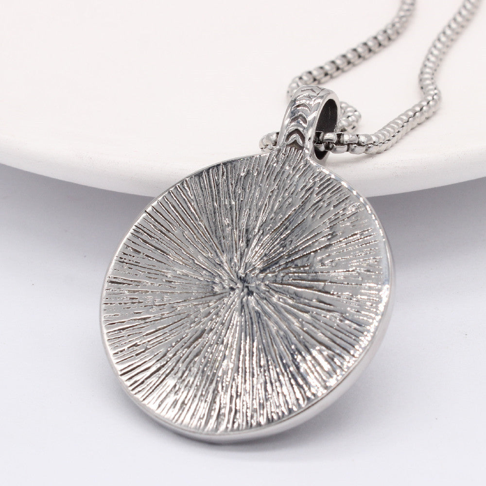 Pharaoh Mask Titanium Steel Pendant Necklace