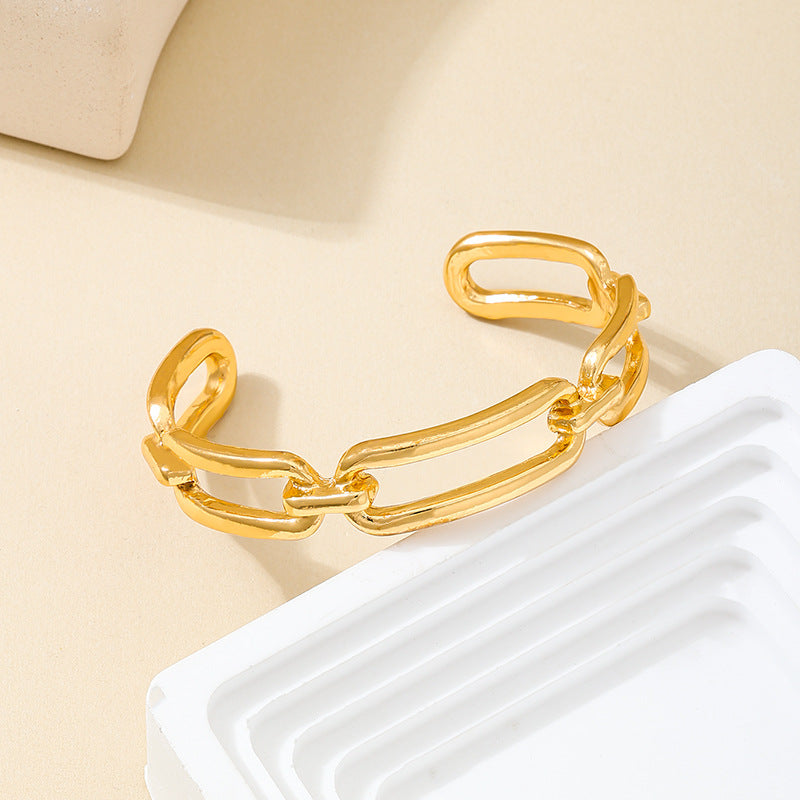 Planderful Vienna Verve Bracelet – Elegant Metal Geometric Design