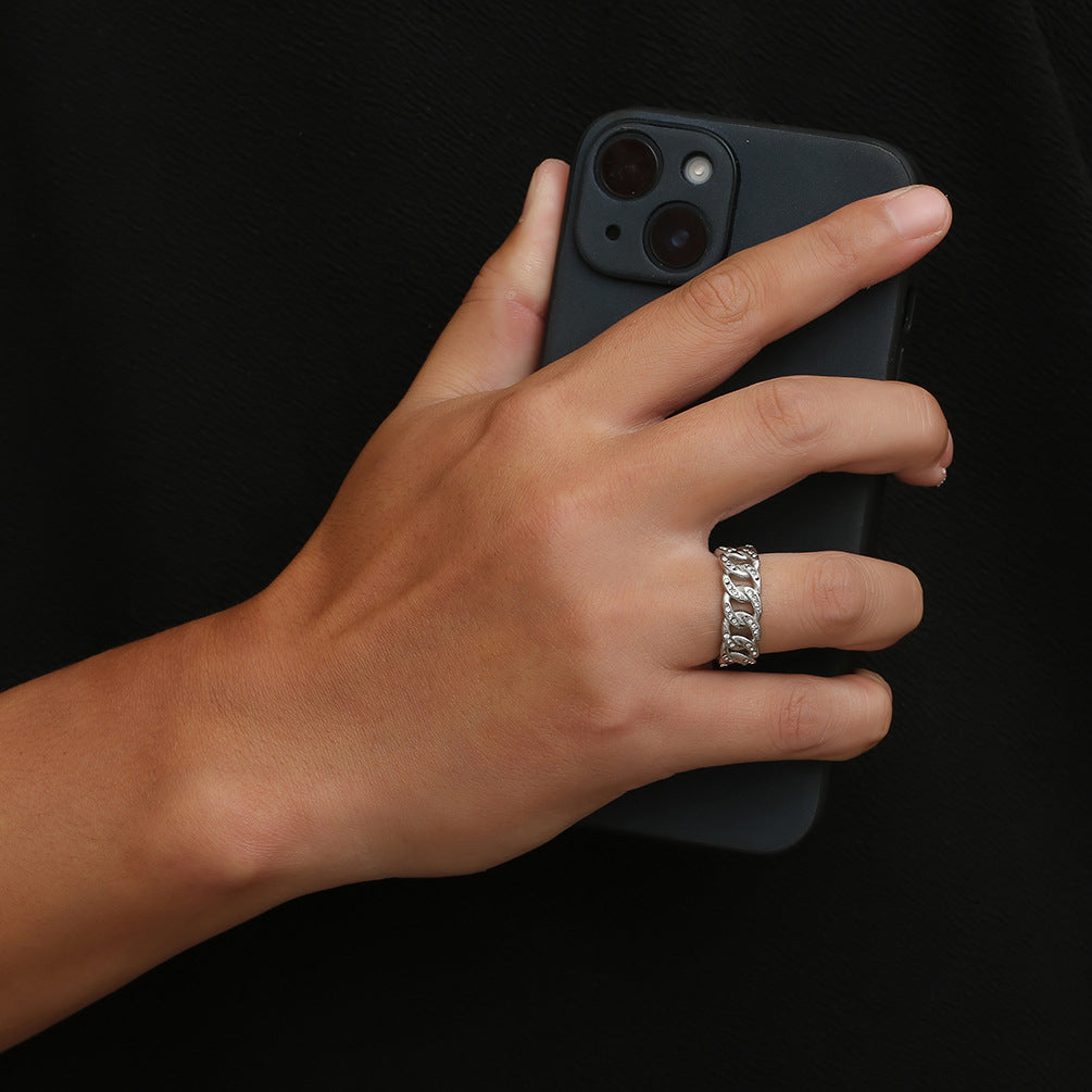 European and American HIPHOP Stainless Steel Ring for Men