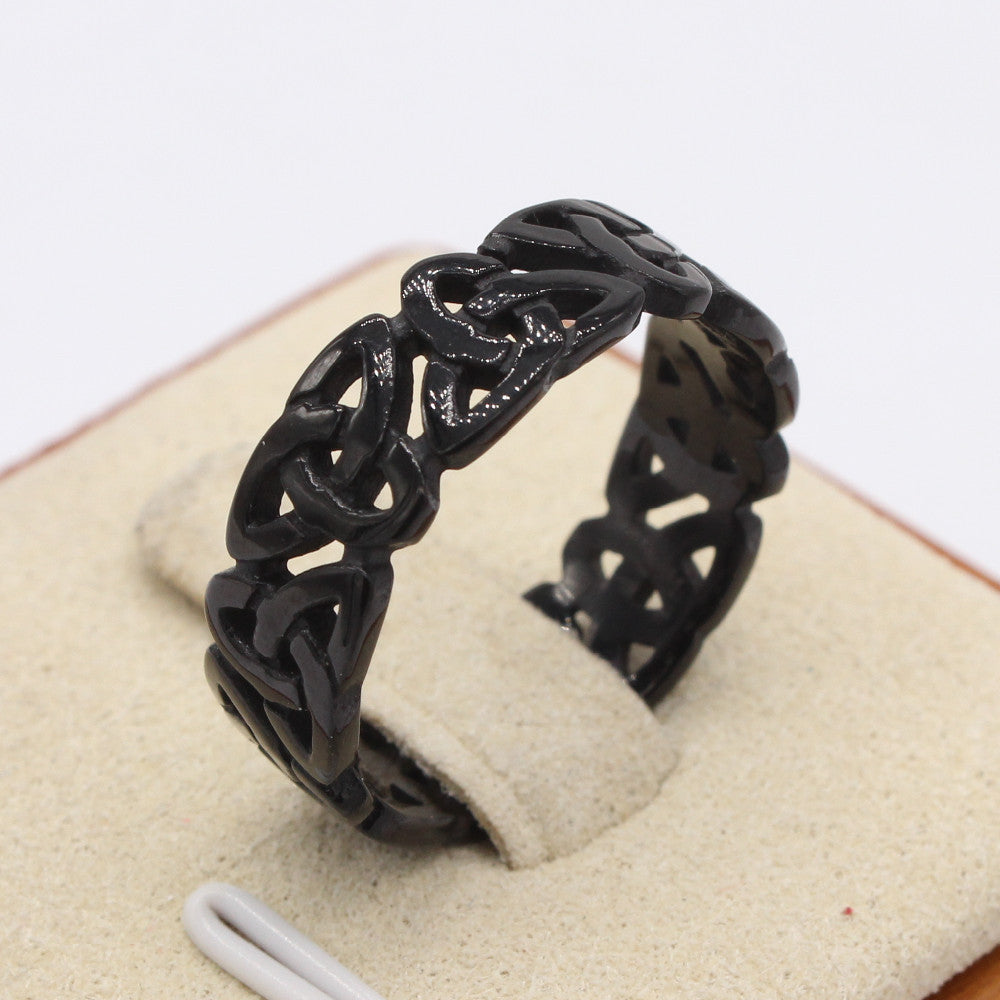 Planderful Steel Viking Celtic Ring For Men And Unisex Retro Protection Statement Size 7 To 12