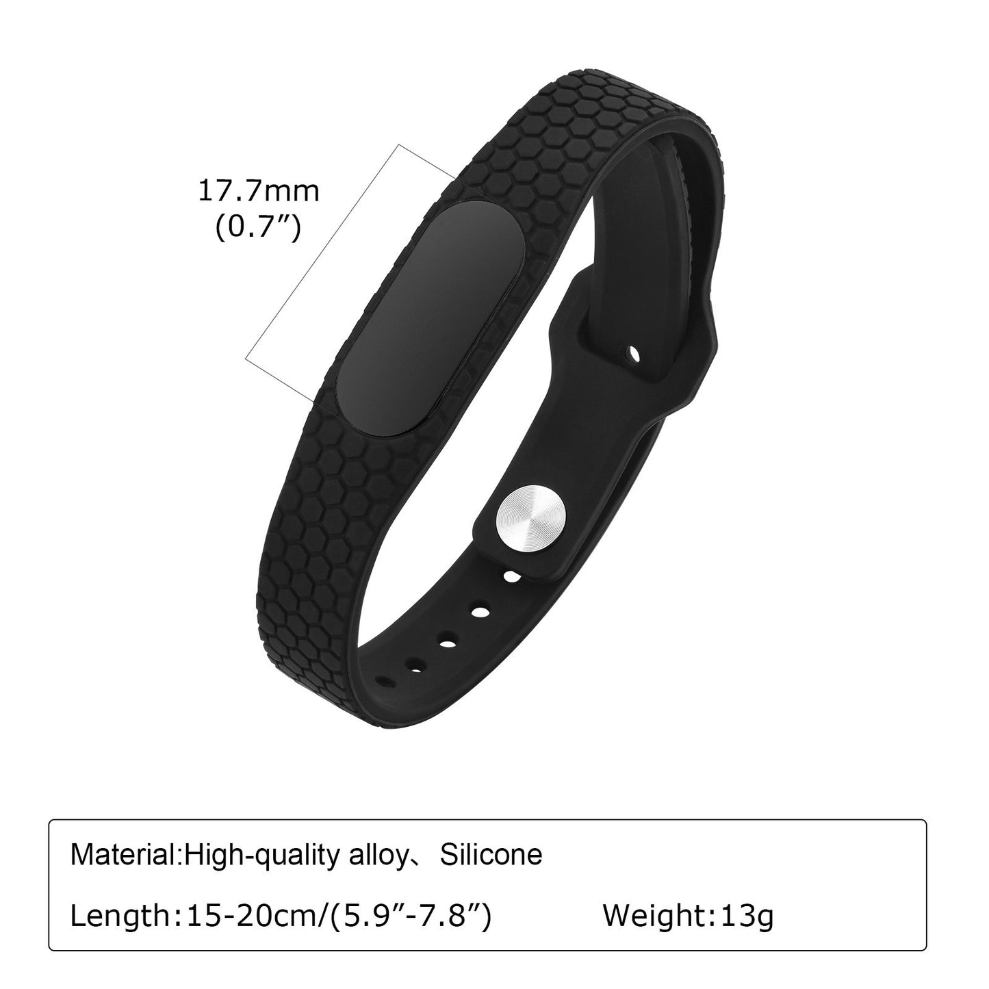 Europe America Silicone Strap Bracelet Black White Men's Accessories