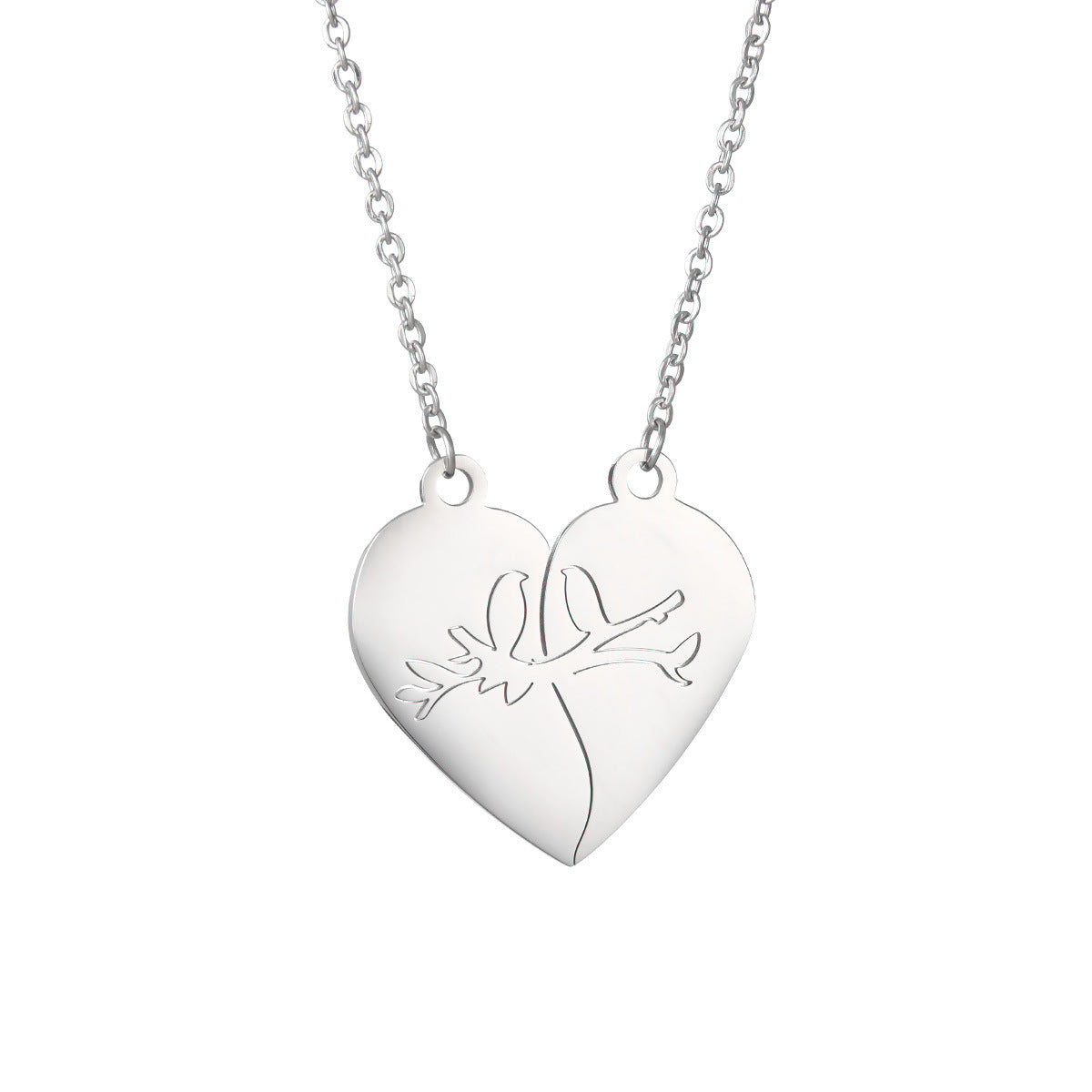 Elegant Stainless Steel Love Pendant Couple Necklace - Wholesale Jewelry from Reputable Factory