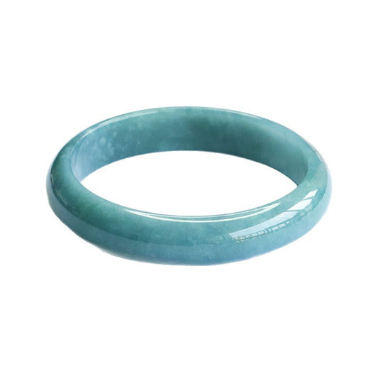 Blue Water Jadeite Classic Round Bangle