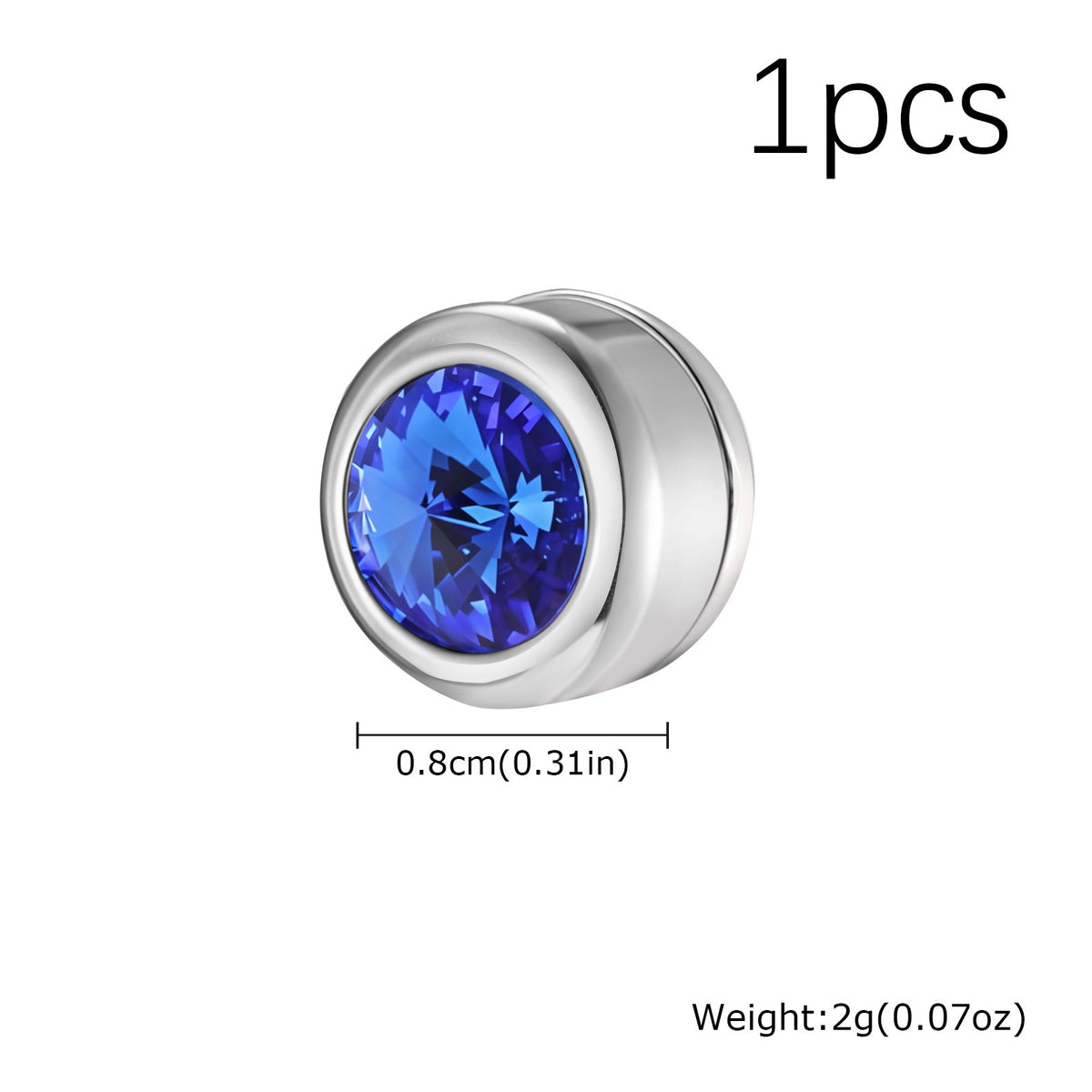 Stainless Steel Zircon Black Earrings