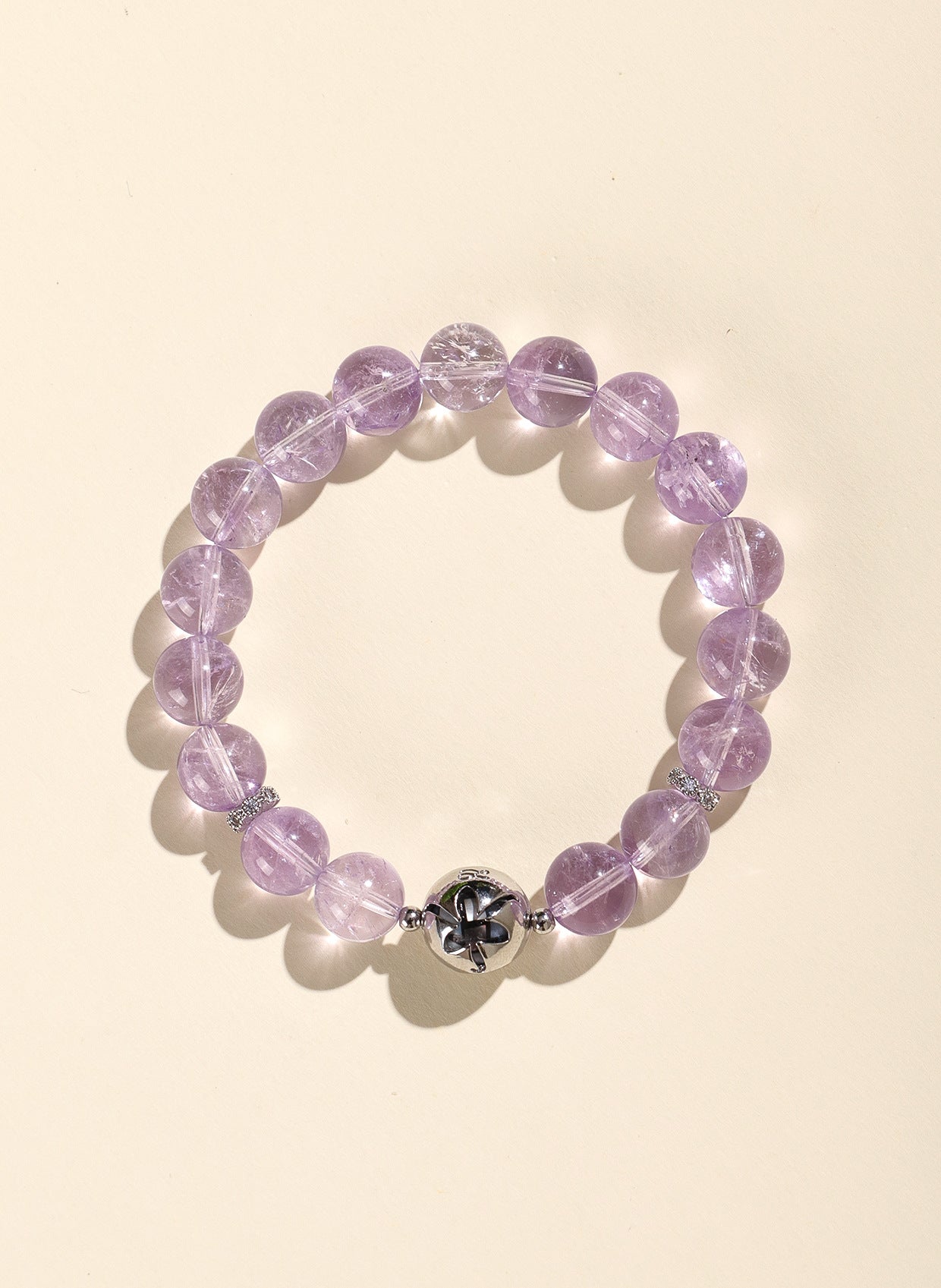 Planderful Fortune's Favor Bracelet – Elegant Pink Crystal and Amethyst Design