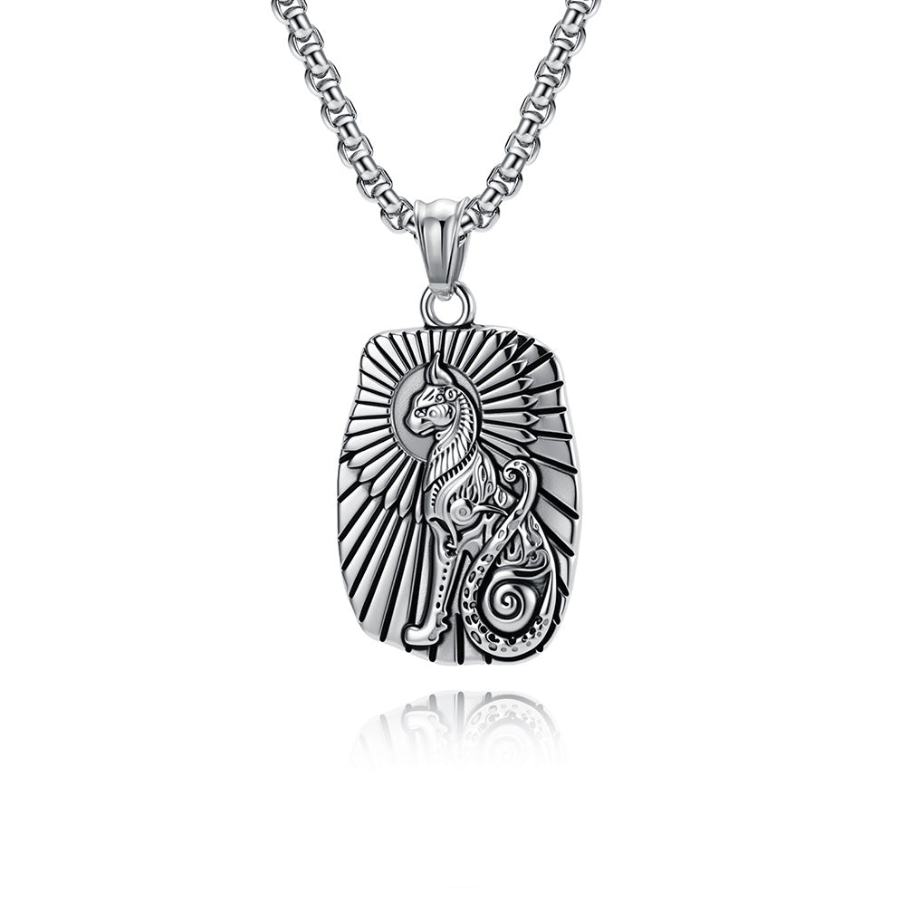 Stainless Steel Vintage Cat Necklace