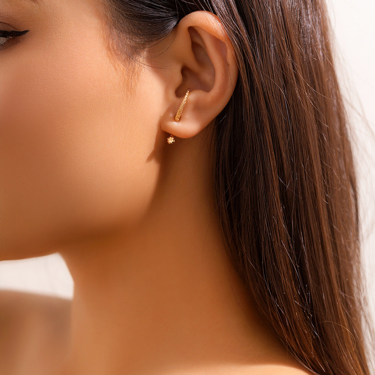 French Style DIY Snake Shaped Animal Earrings for Women