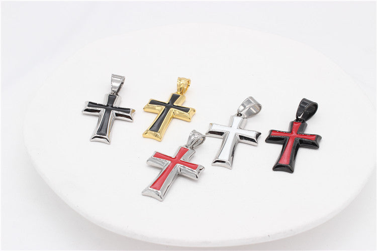 Planderful Titanium Steel Cross Pendant Personalized Unisex Jewelry For Men And Women Everyday Genie