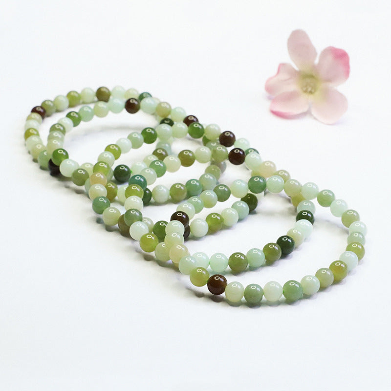 Multigem Hetian Jade Beaded Bracelet