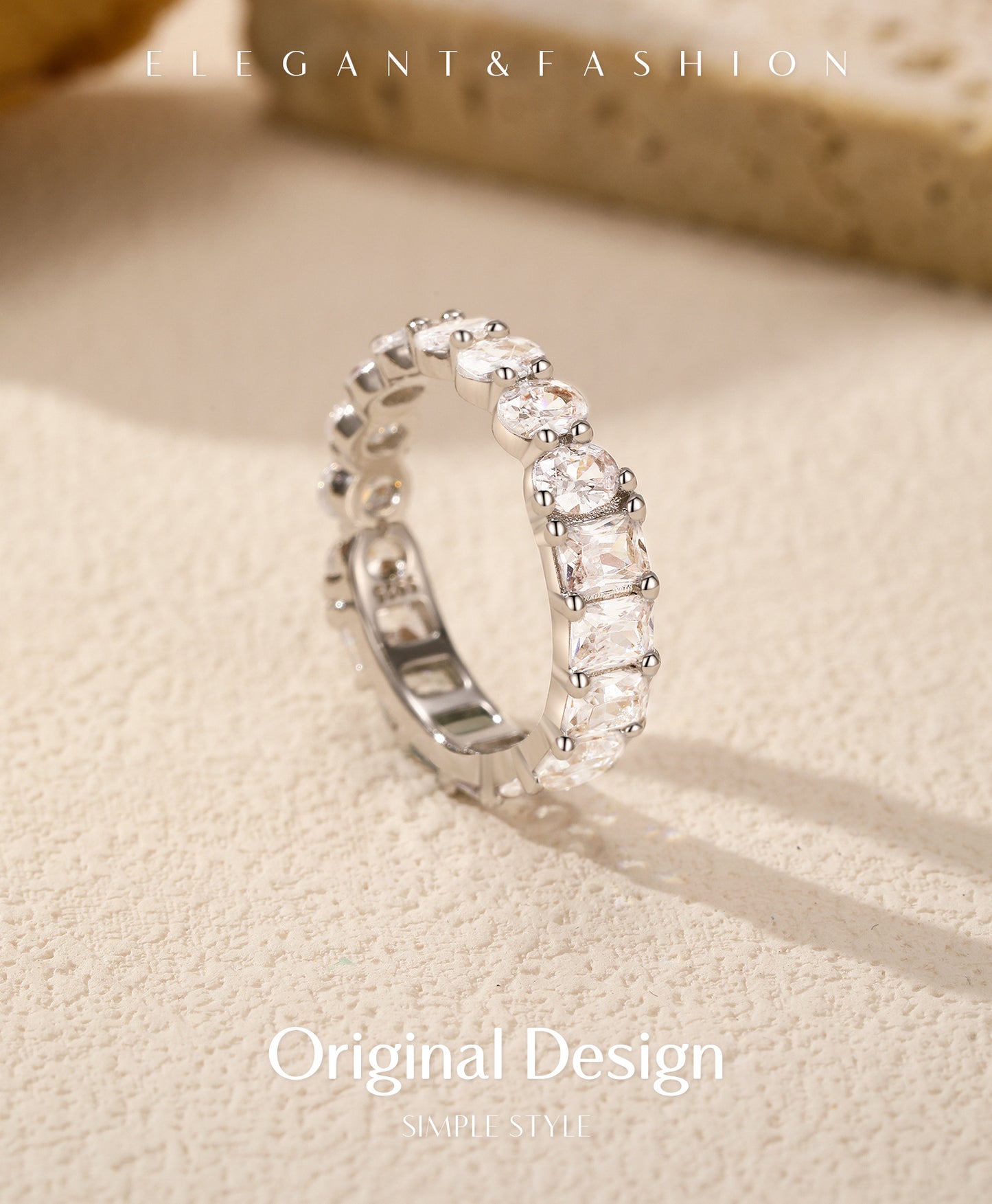 Planderful Everyday Genie Ring – Elegant Sterling Silver with Bright Zircon