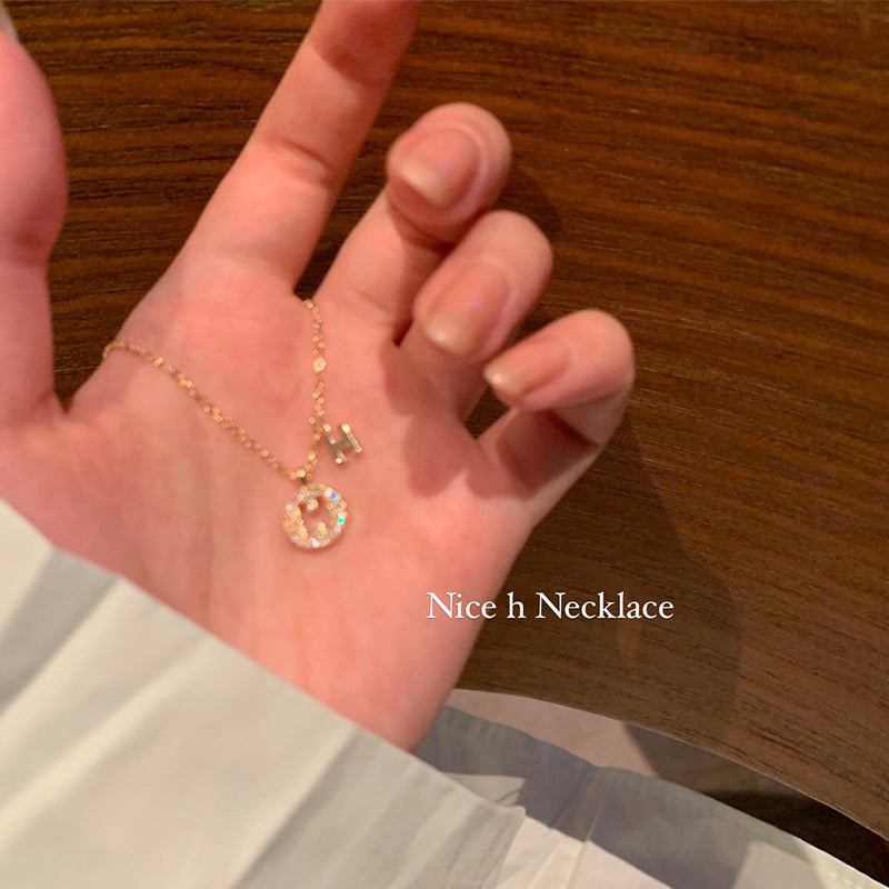 H Letter Choker Necklace