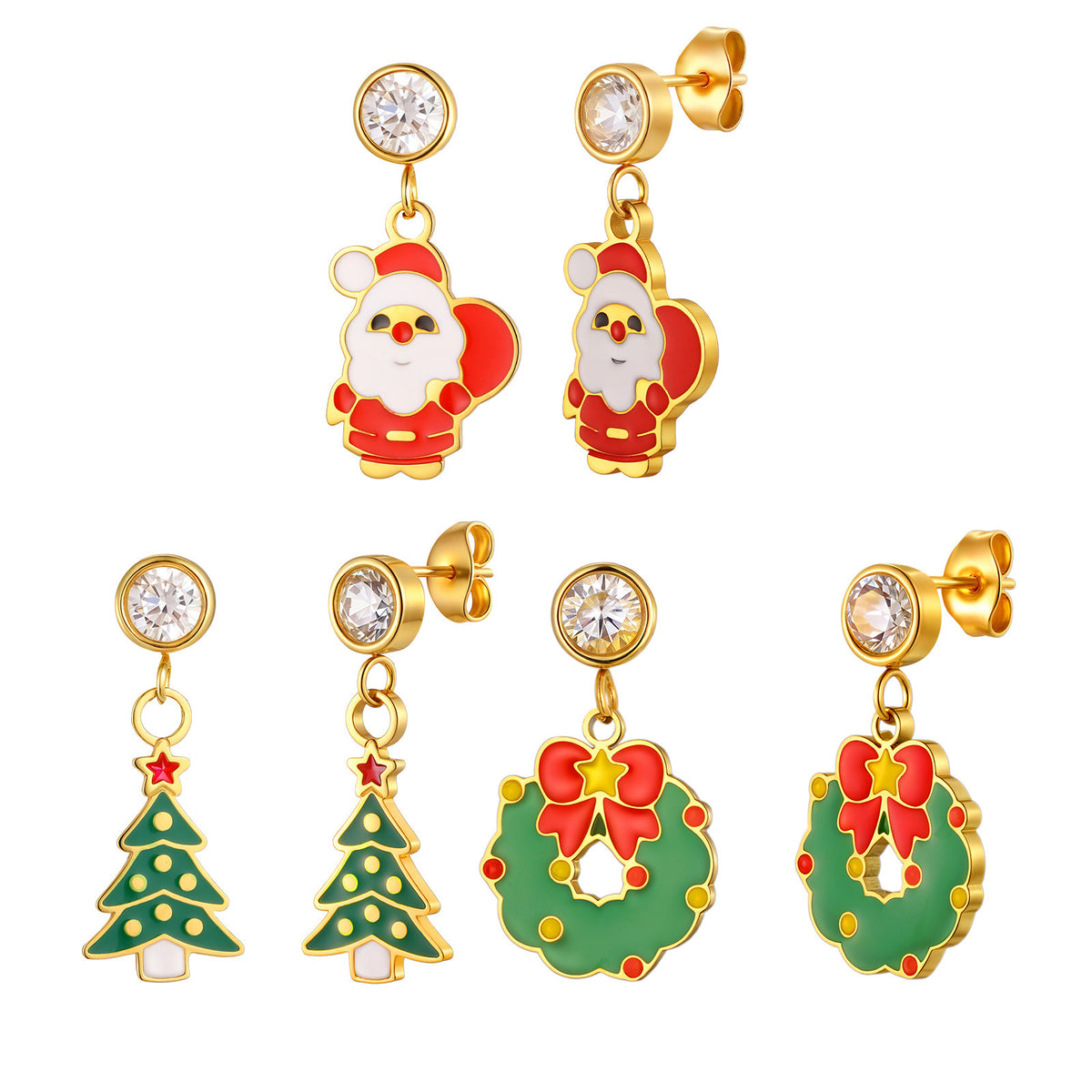 Festive Christmas Jewelry — Earrings or Bracelet