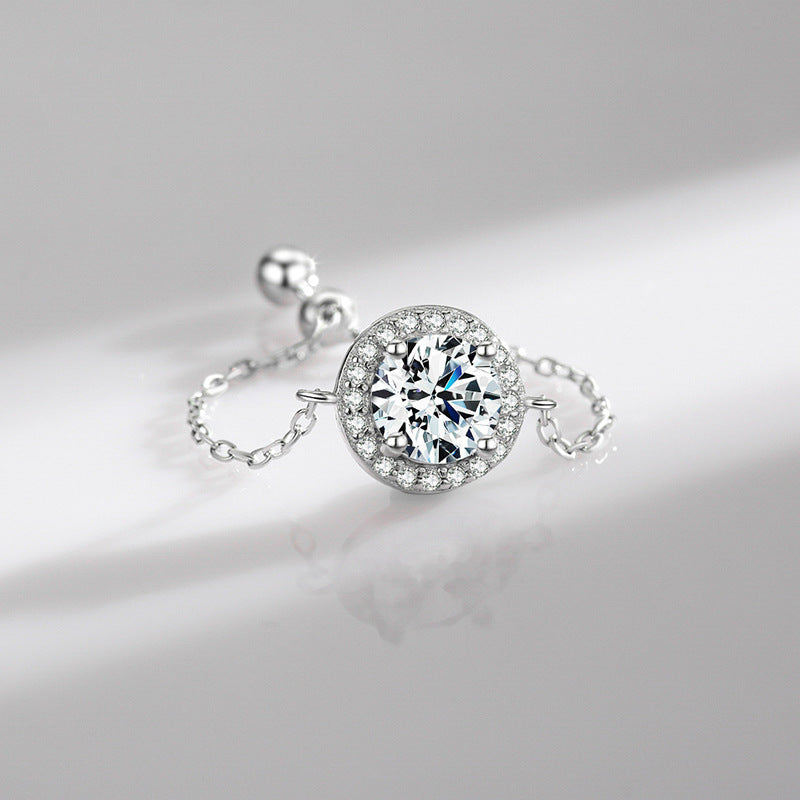 Stylish Sterling Silver Ring with Tanzanian Zircon for Women