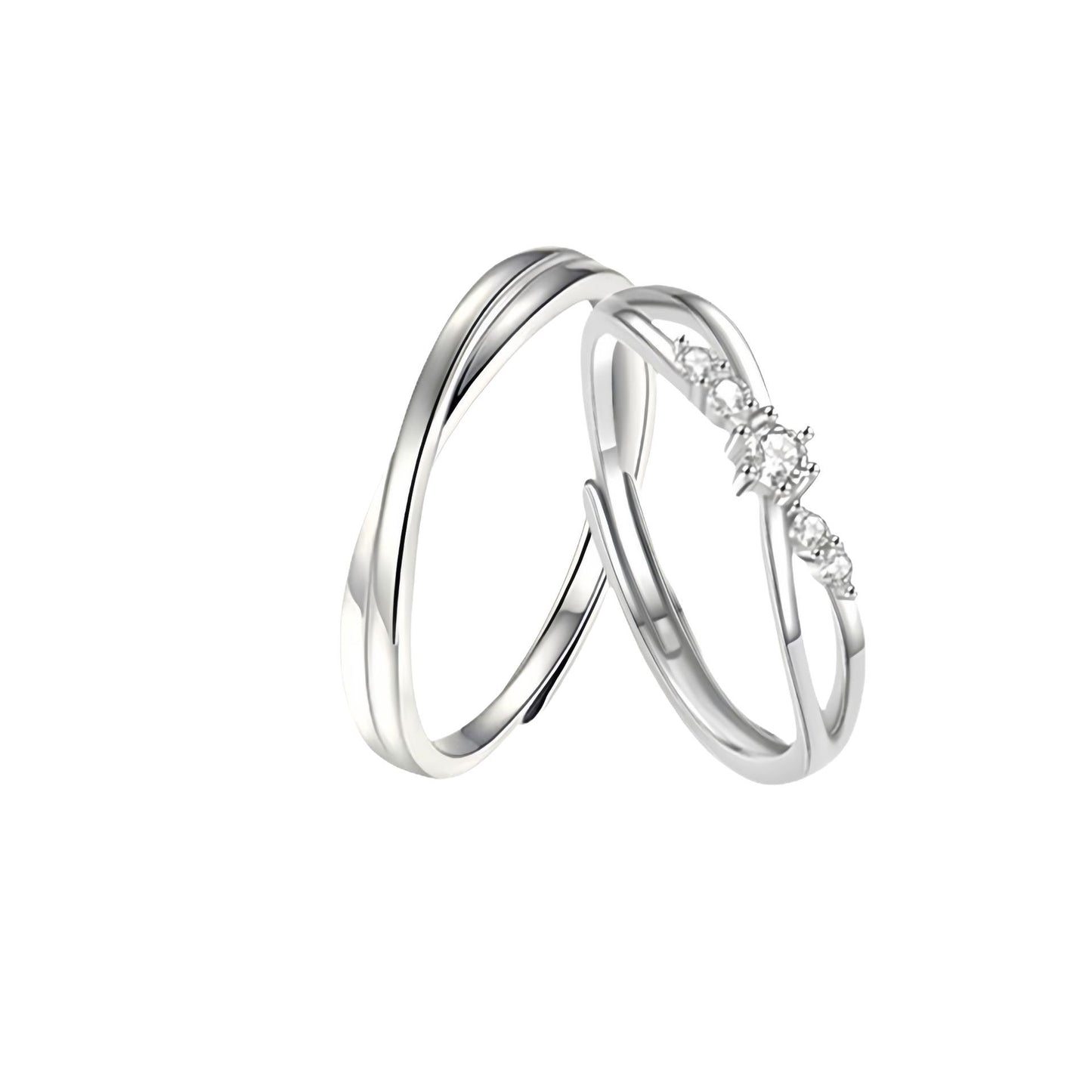 New 925 Sterling Silver Mobius Ring Women's Light Luxury Design