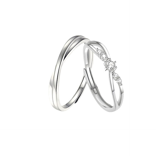 New 925 Sterling Silver Mobius Ring Women's Light Luxury Design
