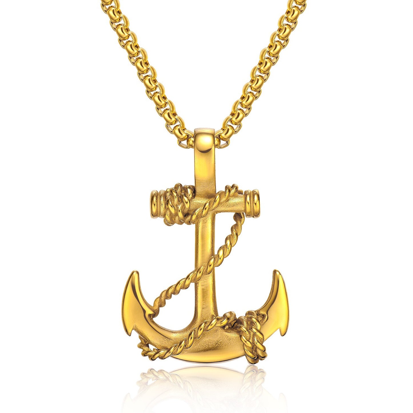 1. Planderful Anchor Necklace For Men In Stainless Steel Nautical Vintage Style Gift For Him
