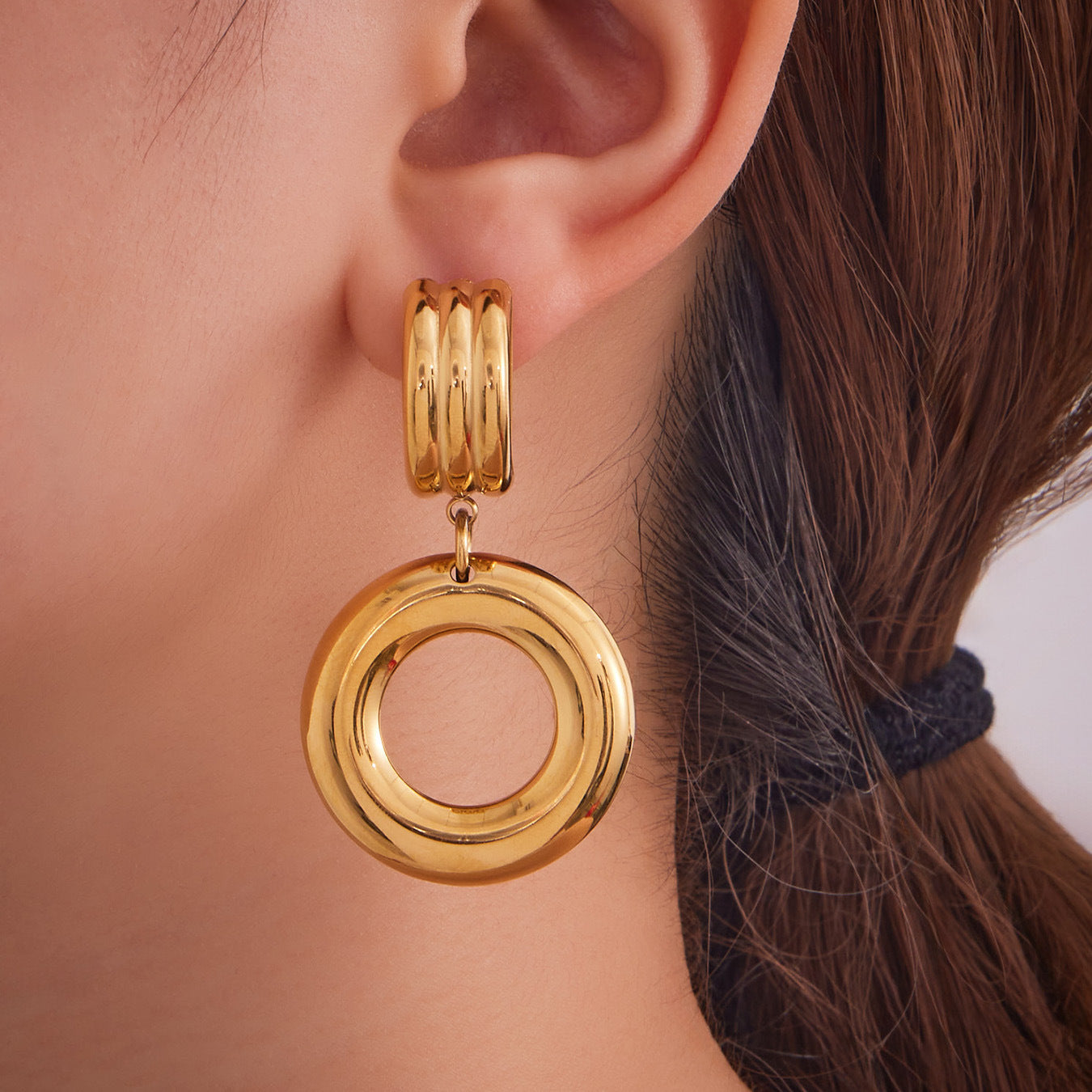 Planderful Eco Friendly Two Color Geometric Earrings Ladies