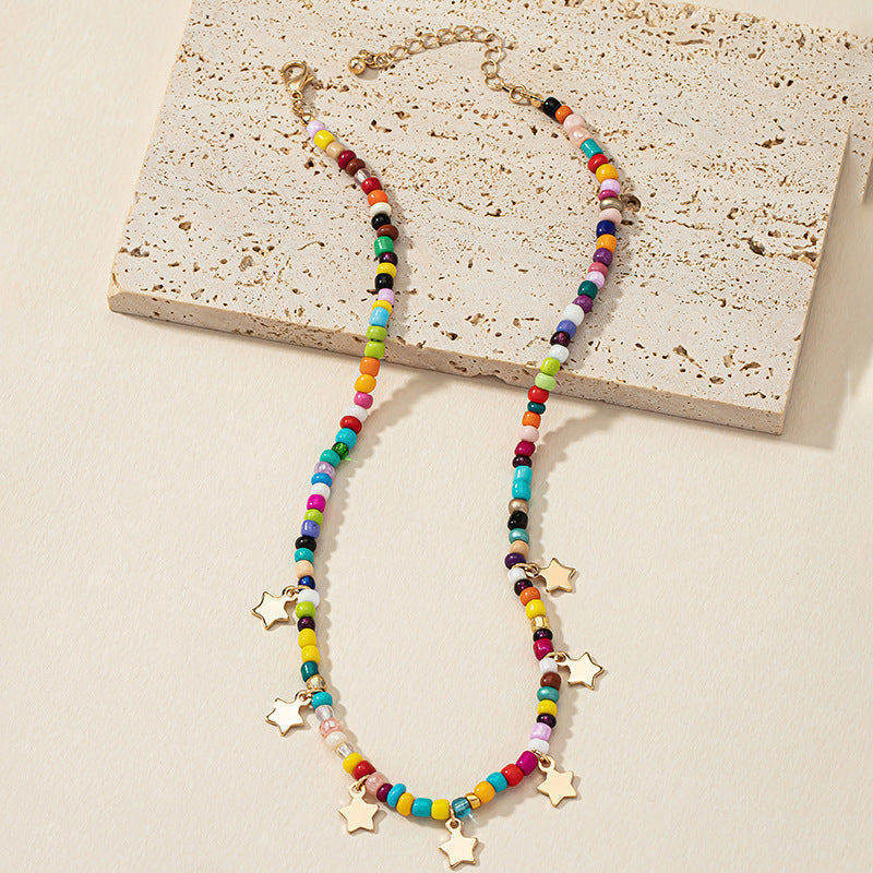 Bohemian Pearl Star Necklace - Vienna Verve Collection