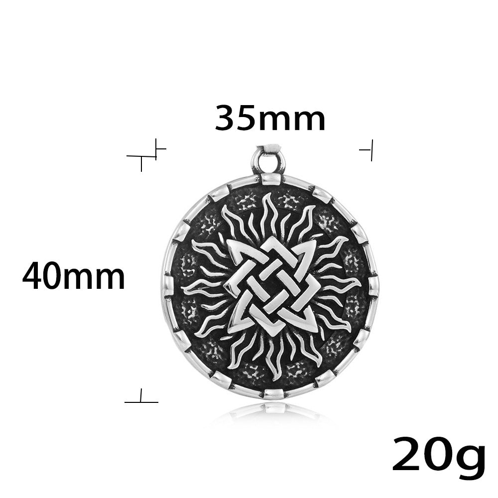 European And American Stainless Steel Viking Triangle Pendant