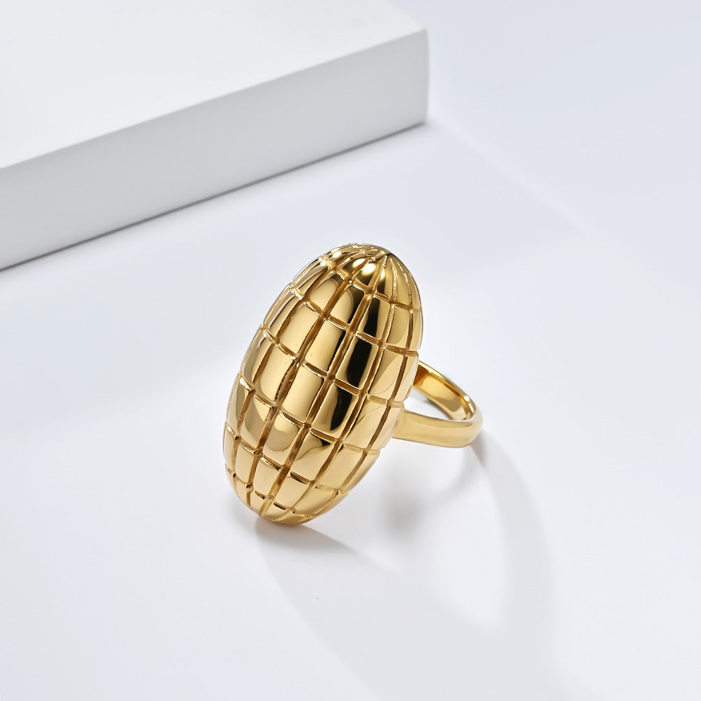 Planderful Titanium Steel Ring For Women High-End Light Luxury Fashion Ring Niche Design Elegant Everyday Jewelry